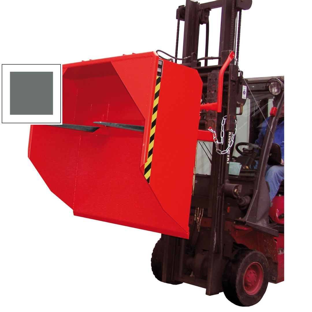 BAUER Staplerschaufel - 1.000 l - 2.000 kg - mechanisch - Zinkenöffnung - feuerrot