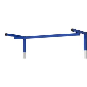 Laufschienen für Auslegerpaar, Breite 750 mm, C-Profil 40x40x2 mm mit Abschlussstopfen/Anschlagstopfen links und rechts