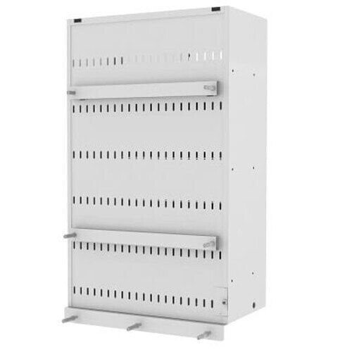 Akkuschrank, Batterieladeschrank, 6 Fächer, Überstromsicherung IP21, 900 x 550 x 300 mm (HxBxT), Korpusfarbe anthrazitgrau, Frontfarbe anthrazitgrau