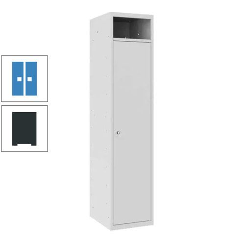 Wäschesammelschrank, Wäscheschrank, Einwurfschlitz, Zylinderschloss, 1.800 x 400 x 500 mm (HxBxT), Korpus anthrazitgrau, Front anthrazitgrau