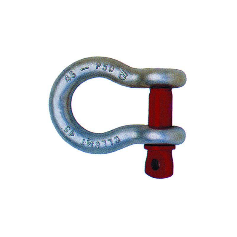 Hochfester Schäkel - gerade, Augbolzen - Tragkraft 17.000 kg - Lichte Weite 60,5 mm - Bolzen Durchmesser 41,4 mm - verzinkt