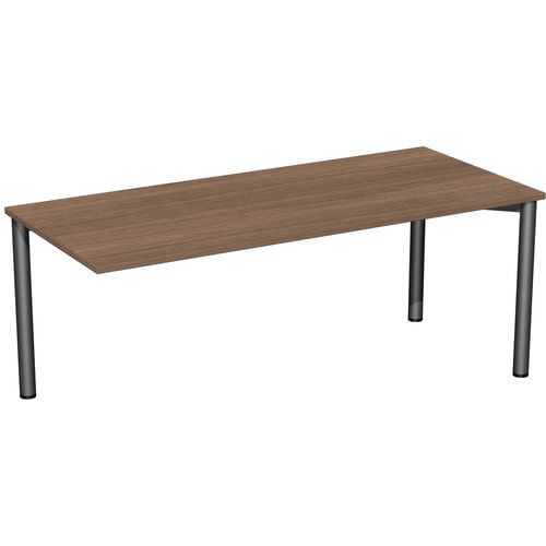 Schreibtisch - 4-Fuß Flex - Bürotisch - 720 x 1.000 x 800 mm (HxBxT) - Gestell anthrazit - Ahorn