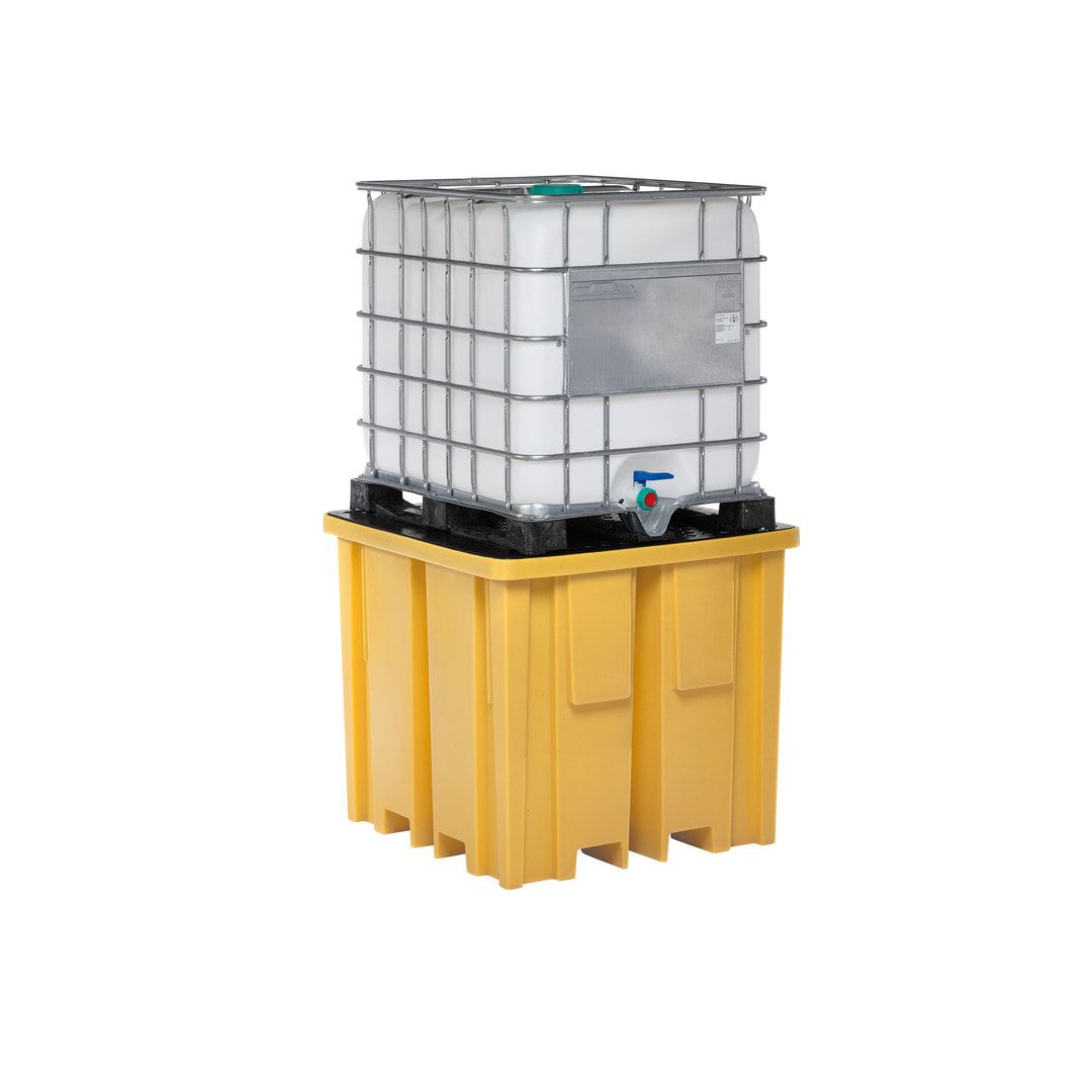 Auffangwanne für 1 x 1000 l IBC - Volumen 1.150 l - 1.090 x 1.230 x 1.230 mm (HxBxT)