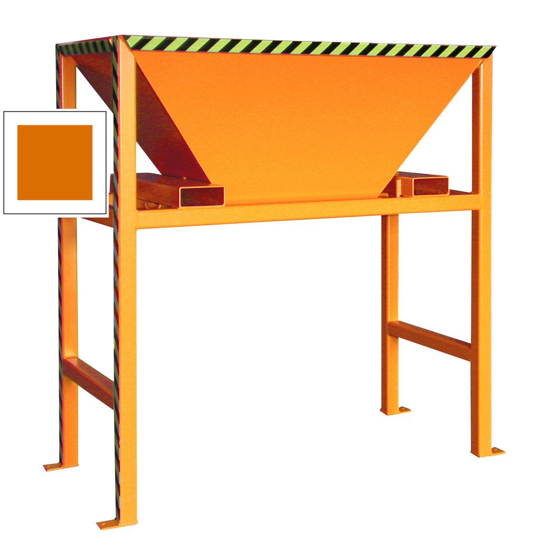 Befülltrichter für Big-Bags und Container - mit Ständer - 2.050 x 1.980 x 980 mm (HxBxT) - feuerrot (RAL 3000)