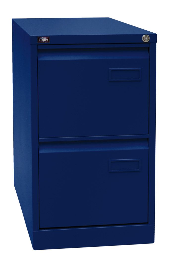 Bisley Light Hängeregistraturschrank - 2 Schubladen - einbahnig - Farbe blau