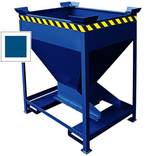 Eichinger Silobehälter, für Stapler und Kran, 300 Liter, Auslass, Dosier-Schiebeklappe, stapelbar, 1.190 x 850 x 1.100 mm (HxBxT), Farbe anthrazitgrau