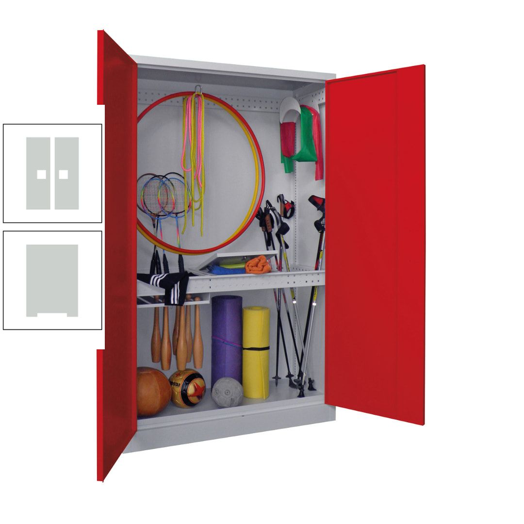 Sportschrank - Vollblechtüren - 1.950x1.200x500 mm (HxBxT) - anthrazitgrau