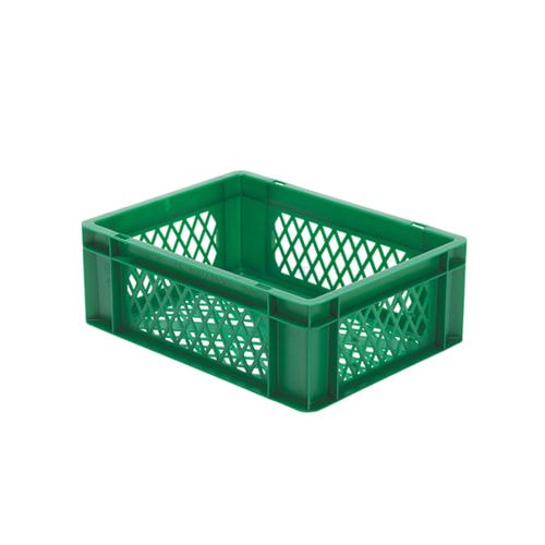 Eurobox - Eurokasten - Volumen 13 l - Boden und Wände durchbrochen - 145 x 300 x 400 mm (HxBxT) - VE 4 Stk. - blau