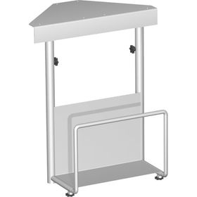 CPU-Halter unter Tischplatte zu montieren, 125-225x380x470-520, silber