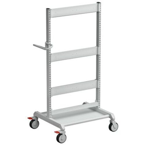 Fahrwagen, Magazinwagen, für 8 Kleinteilemagazine, 1.600 x 780 x 715 mm (HxBxT), Farbe lichtgrau