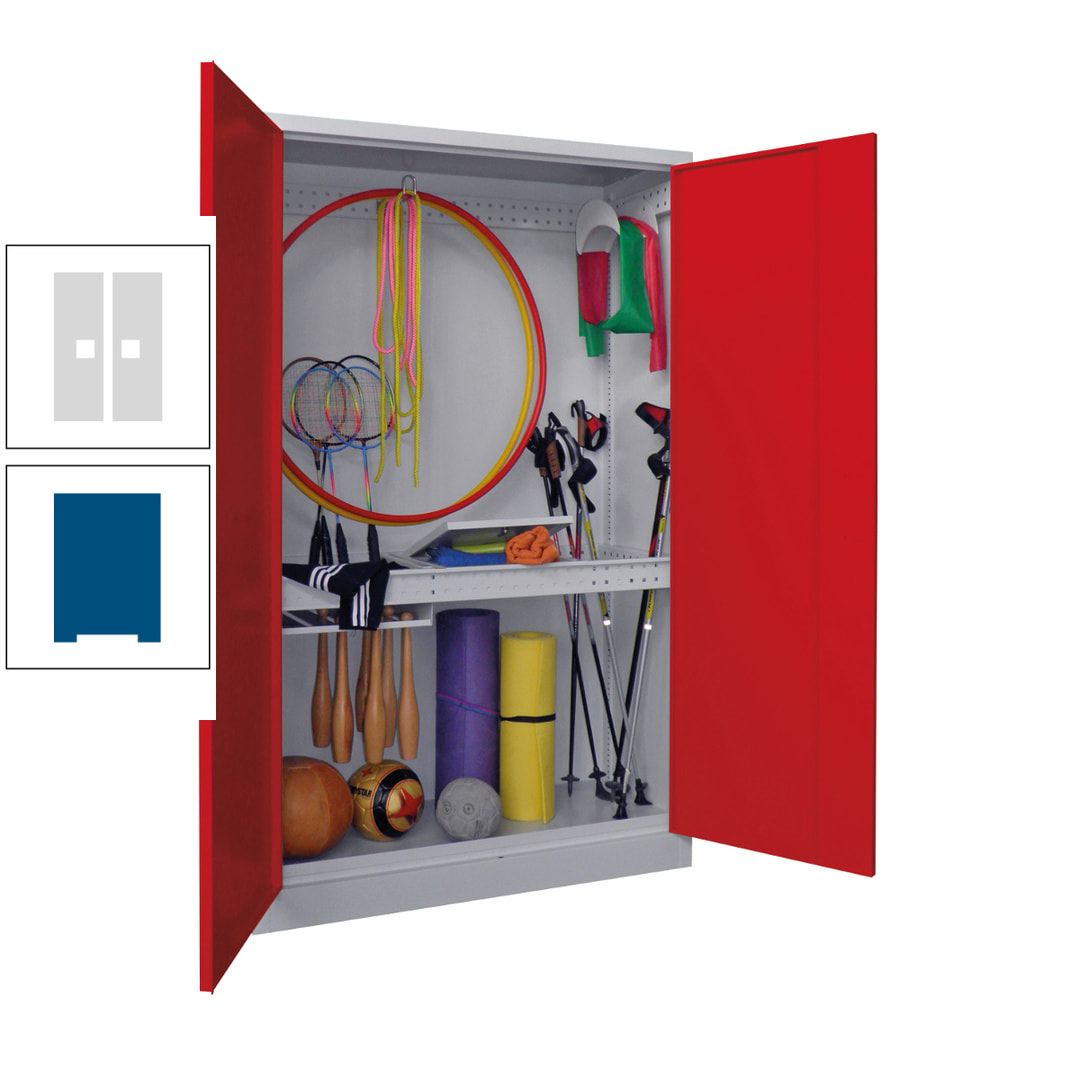 Sportschrank - Vollblechtüren - 1.950x1.200x500 mm (HxBxT) - anthrazitgrau