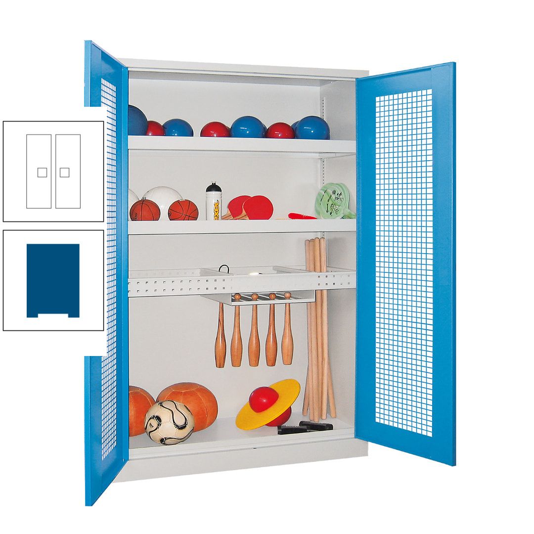 Sportschrank - Vollblechtüren - Variante 2 - 1.950x1.200x500 mm (HxBxT) - anthrazitgrau