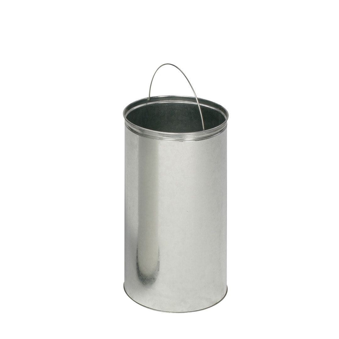 Abfalleimer - 40 l - Edelstahl - mit Einwurfklappe - Mülleimer