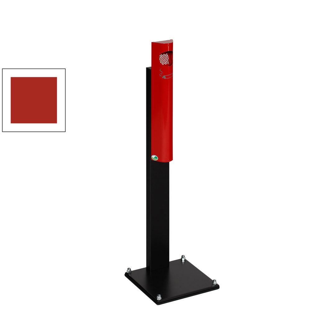 Standaschenbecher, Standascher, 3,5 l Volumen, Standascher, 1.250 x 310 x 310 mm (HxBxT), Ascher, Turmaschenbecher, Stehascher, Edelstahl