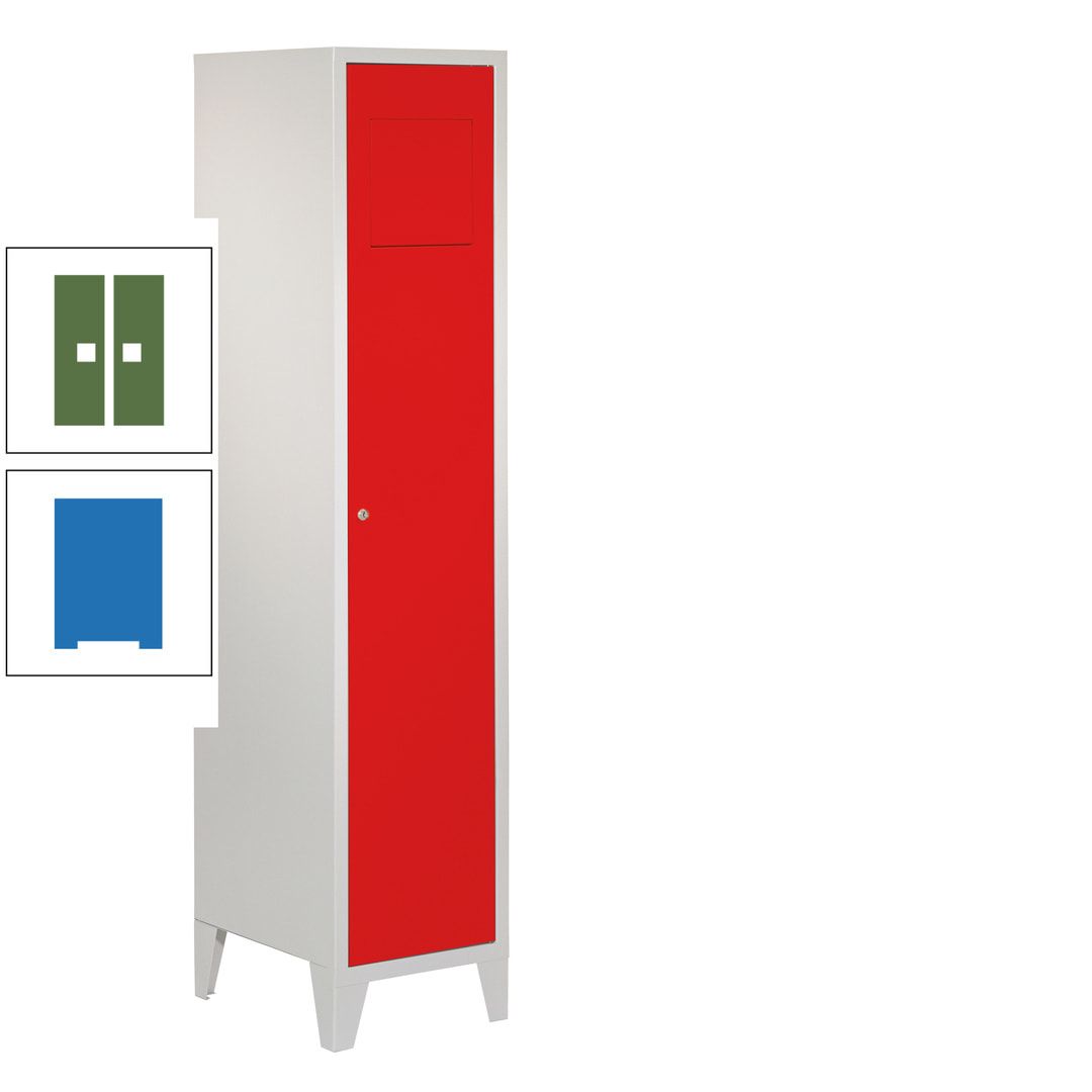 Wäschesammelschrank - 1.850 x 400 x 500 mm (HxBxT) - Füße - Drehriegel - anthrazitgrau