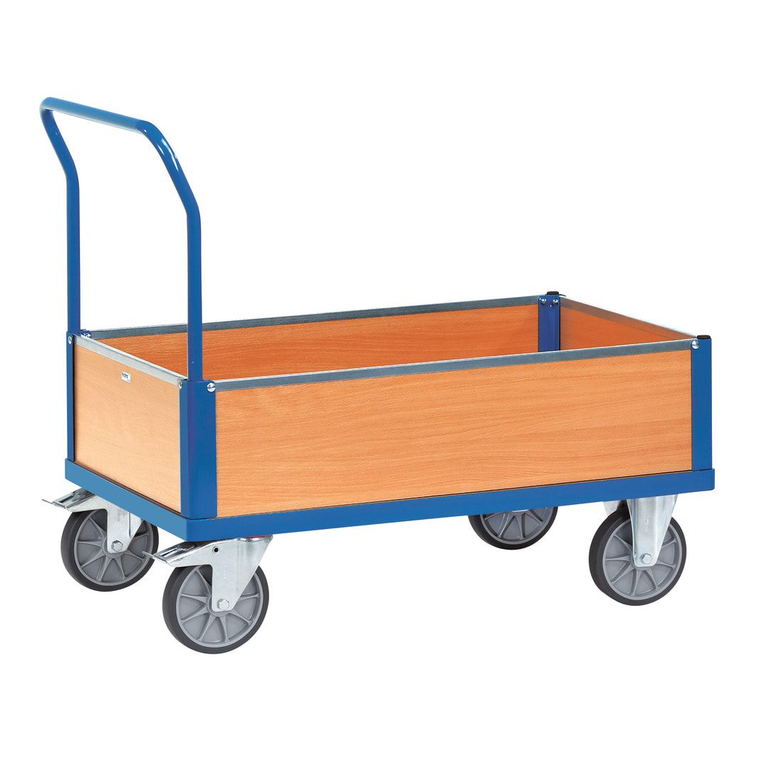 Fetra - Holzkastenwagen - 500 kg Traglast - 948 x 509 x 970 mm (HxBxT) - Halbwand