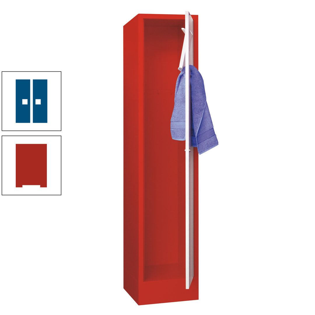 Wäschesammelschrank - 1.850 x 400 x 500 mm (HxBxT) - Sockel - Zylinderschloss - anthrazitgrau