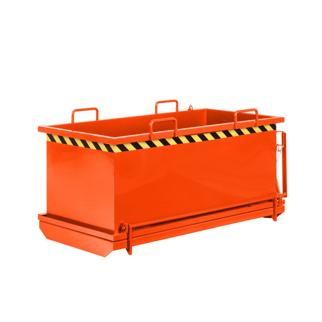Klappbodenbehälter - 1.000 l Volumen - Traglast 1.250 kg - kranbar - enzianblau