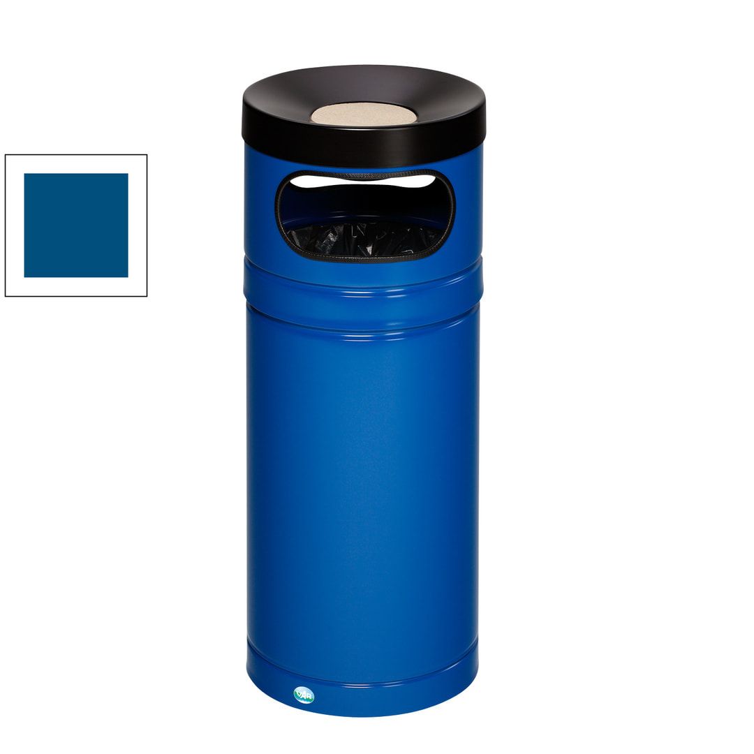 Abfallsammler - Ascher - für Kunststoffsäcke - Volumen 56 l - 885 x 365 x 365 mm (HxBxT) - enzianblau