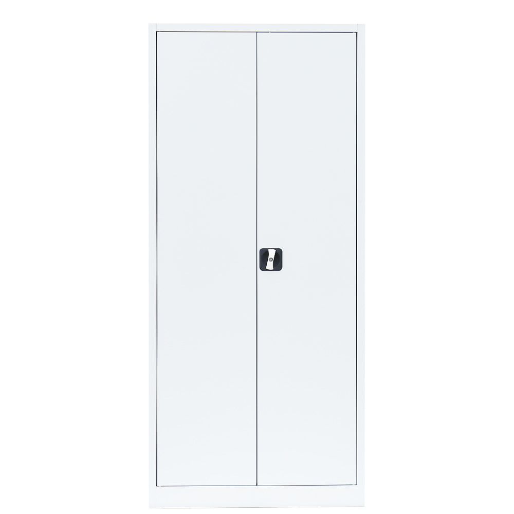 Mehrzweckschrank, Stahlschrank, 2 Abteile, 5 Fächer, 1.800 x 800 x 383 mm (HxBxT), Kleiderstange, Stahl, Korpus: lichtgrau, Front: anthrazitgrau