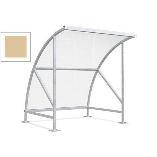Fahrradunterstand - Fahrradgarage mit Bogendach - Stahl und Kunststoff - 2.290 x 2.090 x 2.100 mm (HxBxT) - Farbe Achatgrau