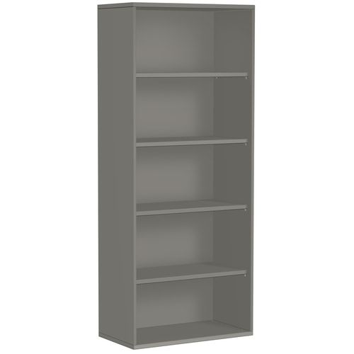 Büroregal, 5 Ordnerhöhen, modular, Metallsockel/Standfüße, Dreischicht-Feinspan, Einlegeboden, 1.920 x 1.000 x 425 mm (HxBxT), Dekor Ahorn