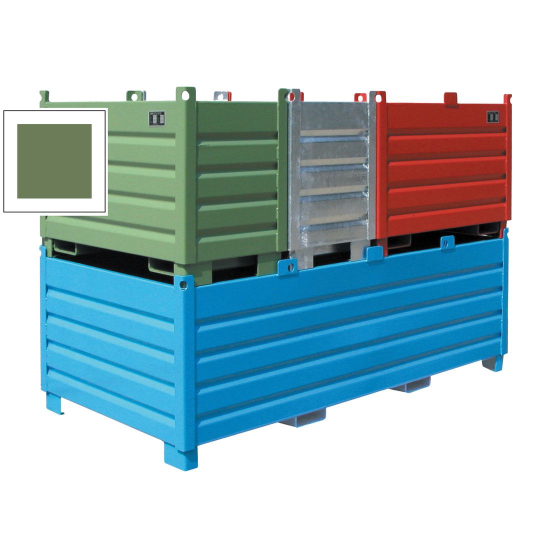 BAUER Sammel- Transportbehälter - Stahl - 2.250 kg - 2.000 l,1200x2400x850 mm - feuerrot