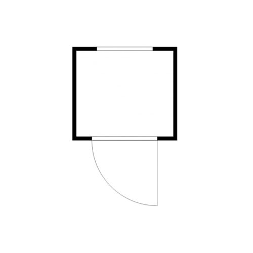 Mehrzweckbox - Kleinteilelager - Lagerbox - 2.425 x 1.400 x 1.250 mm (HxBxT) - doppelwandige Einflügeltür