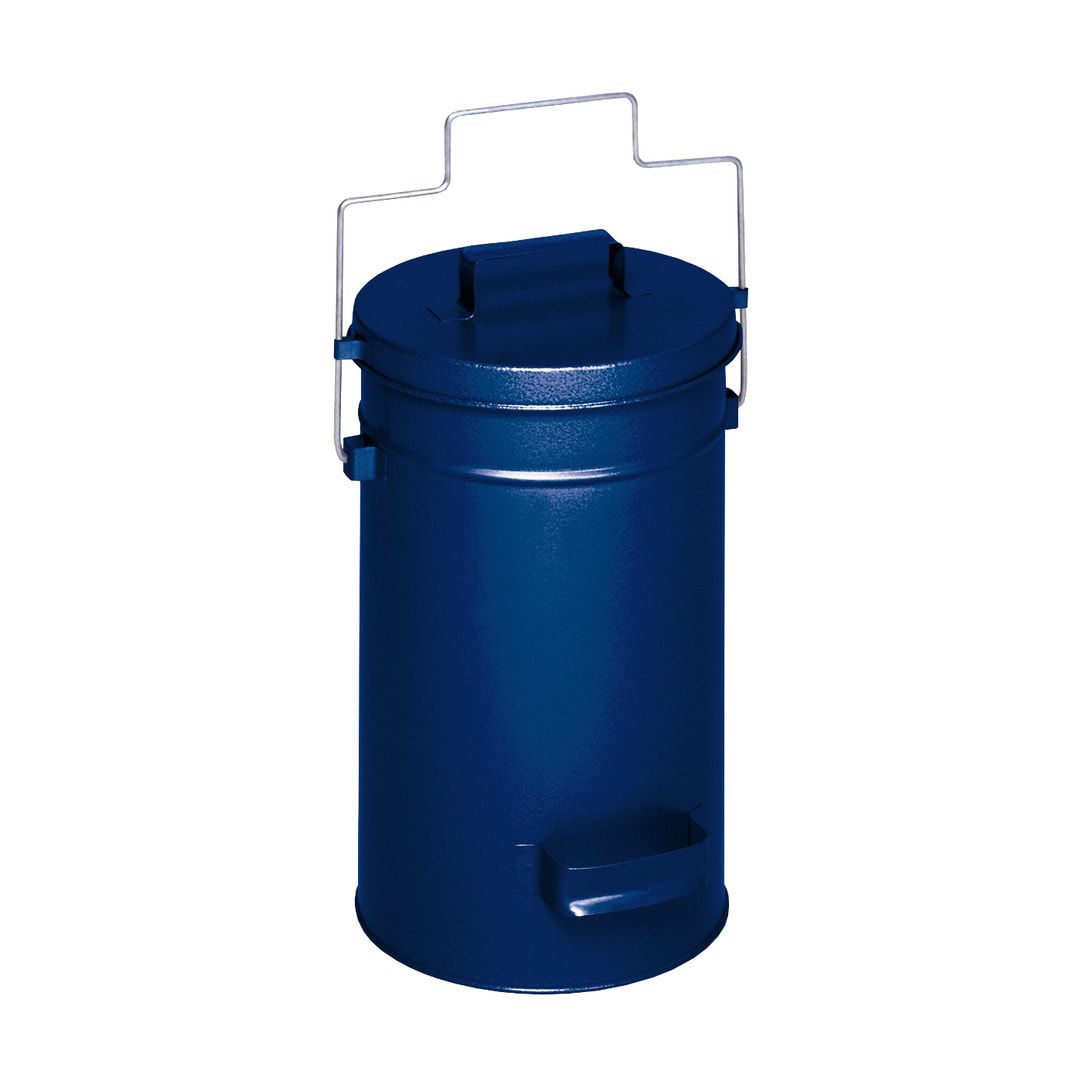 Abfalleimer - Sicherheitsbehälter - rund - Volumen 15 l - 520 x 270 x 270 mm (HxBxT) - Edelstahl