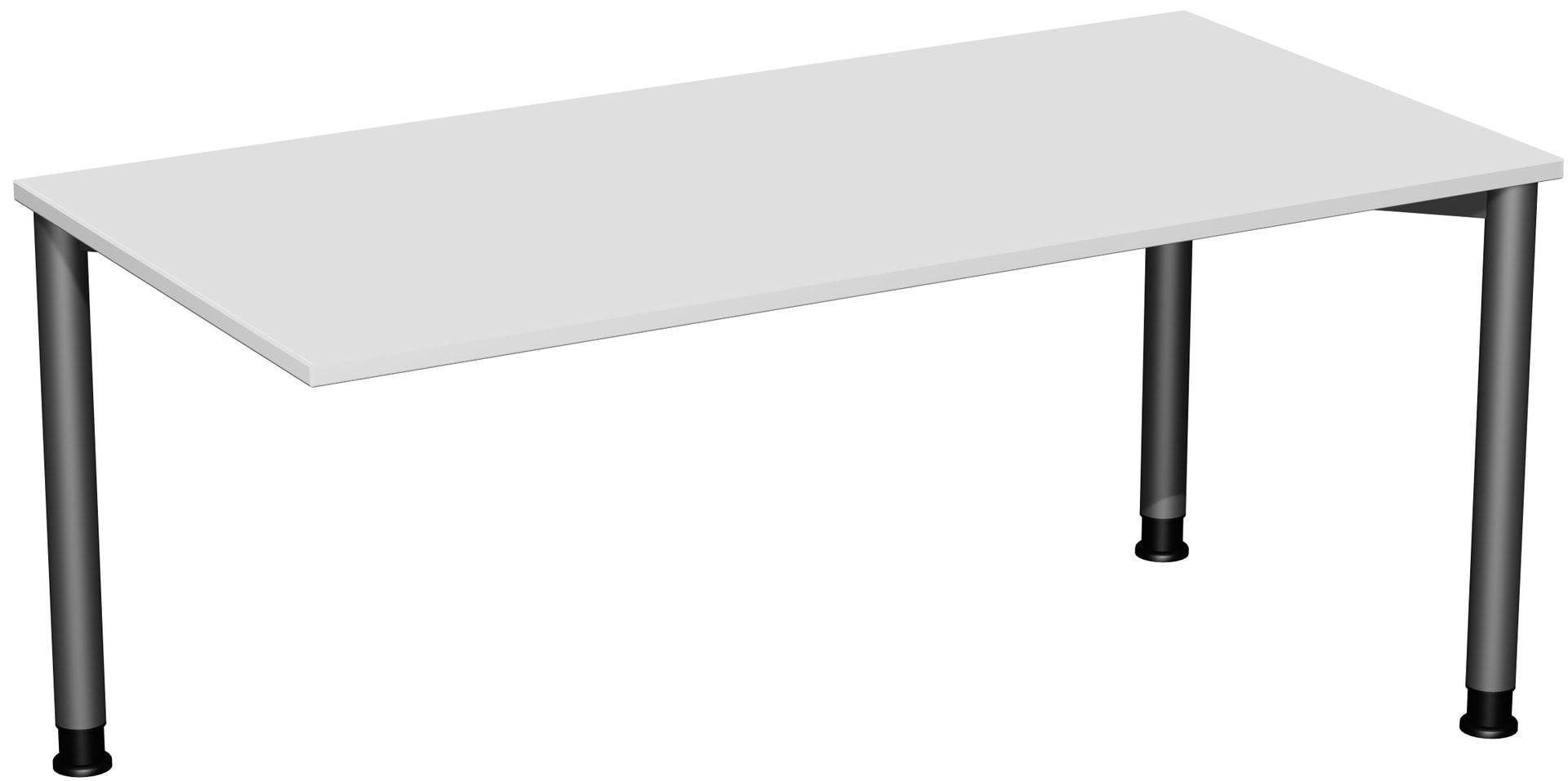 Schreibtisch - 4-Fuß Flex - Bürotisch - Höhe 680-800 mm - 1.200 x 600 mm (BxT) - Gestell anthrazit - Ahorn
