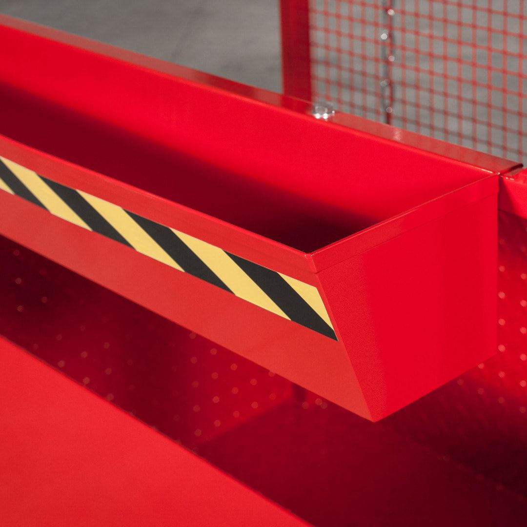 Arbeitsbühne für Stapler und Frontlader - kranbar - Montagebühne - Staplerkorb - Traglast 300 kg - 2.200 x 1.200 x 800 mm (HxBxT) - anthrazitgrau