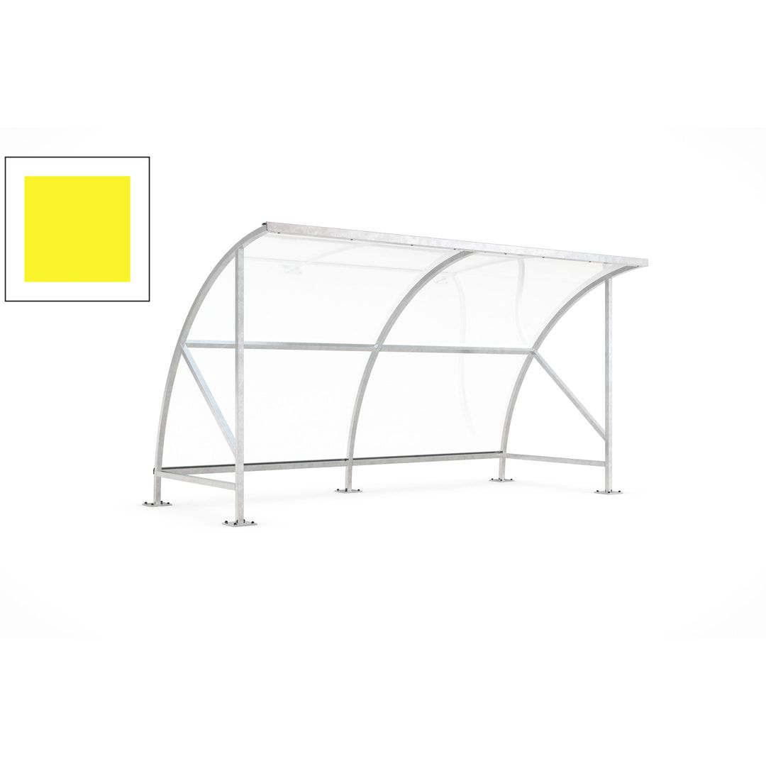 Fahrradunterstand - Fahrradgarage mit Bogendach - Stahl und Kunststoff - 2.290 x 4.130 x 2.100 mm (HxBxT) - Farbe Achatgrau