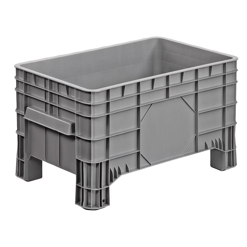 PE Palettenbox - 220 l - 550 x 1.040 x 640 mm (HxBxT) - Wände geschlossen - grau