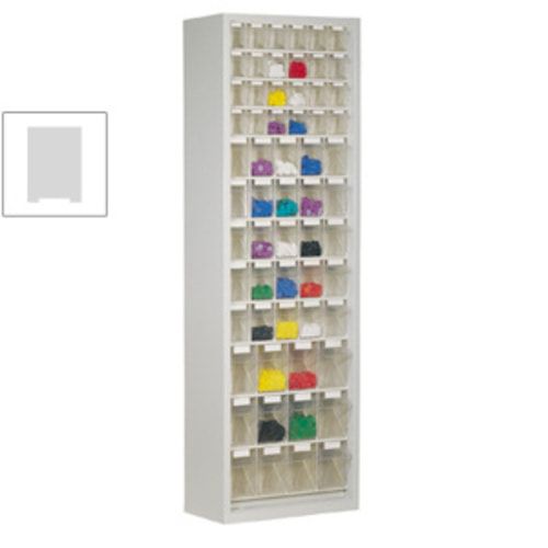 Magazinschrank mit Sichtlagerkästen - 2.000x1.270x250 mm - 154 Kästen - enzianblau