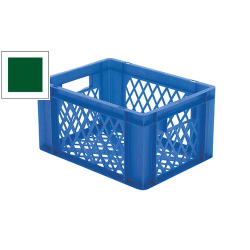 Eurobox - Eurokasten - Volumen 19 l - Boden und Wände durchbrochen - 210 x 300 x 400 mm (HxBxT) - VE 4 Stk. - blau