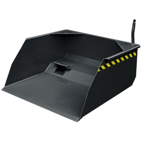 Eichinger Stapler-Schaufel mit Durchschub, Seilzug, Volumen 1.000 l, Traglast 3.000 kg, Maße 650 x 1.300 x 1.300 mm, Farbe anthrazitgrau (RAL 7016)