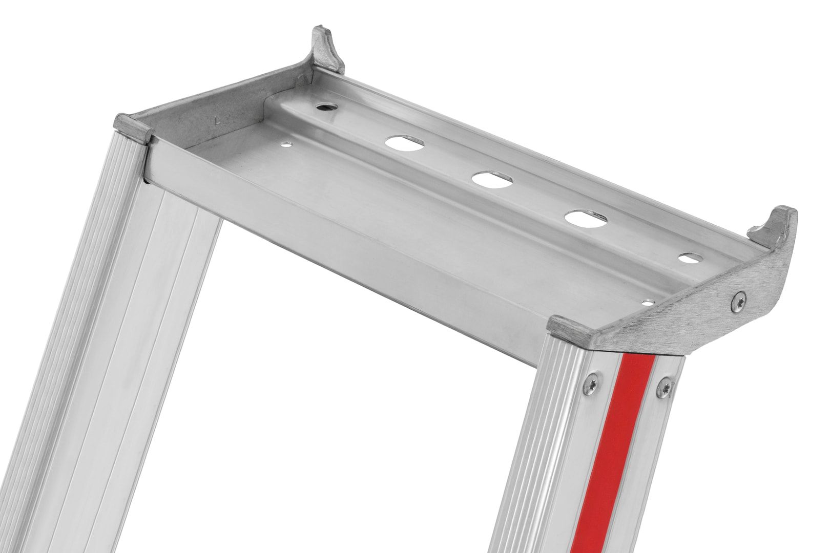 Einseitige Alu-Stufenstehleiter - Brücke aus Aluguss - Länge 1.700 mm - 4 Stufen - Standhöhe 930 mm