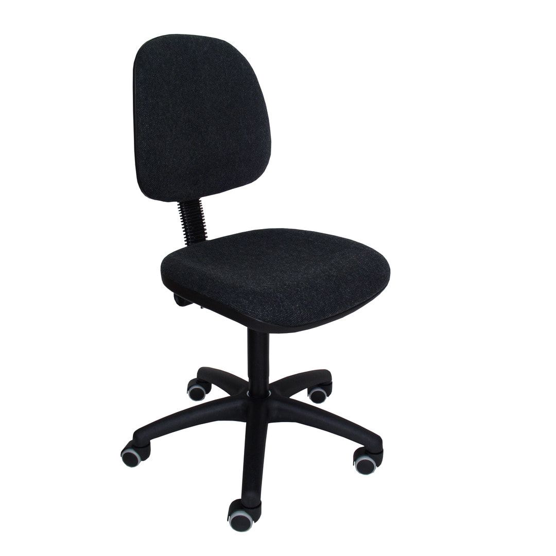 Arbeitsstuhl - Bürostuhl - Sitzhöhe 450 - 640 mm - Polster, anthrazit - Rückenlehne groß - Kunststoff-Fußkreuz mit Gleitern