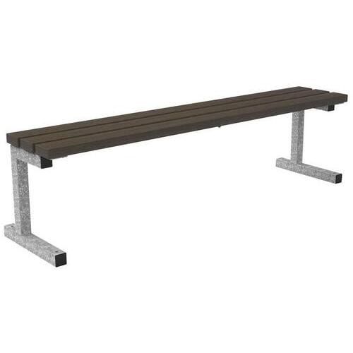 Parkbank, Gartenbank, Bambus Sitzleisten, mobil, Farbe Bambus dunkel, 470 x 1.770 mm (HxB)