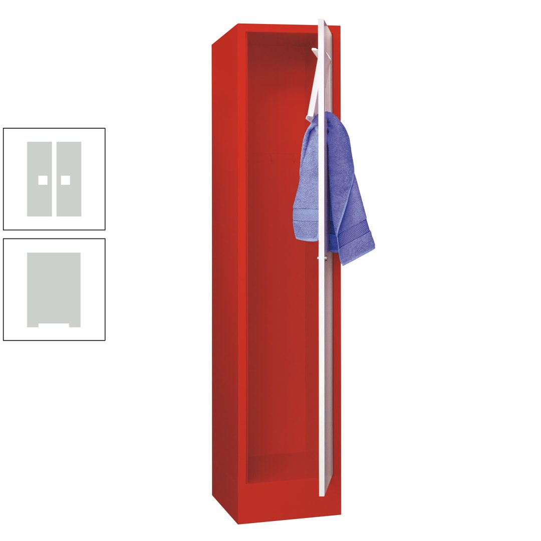 Wäschesammelschrank - 1.850 x 400 x 500 mm (HxBxT) - Sockel - Zylinderschloss - anthrazitgrau
