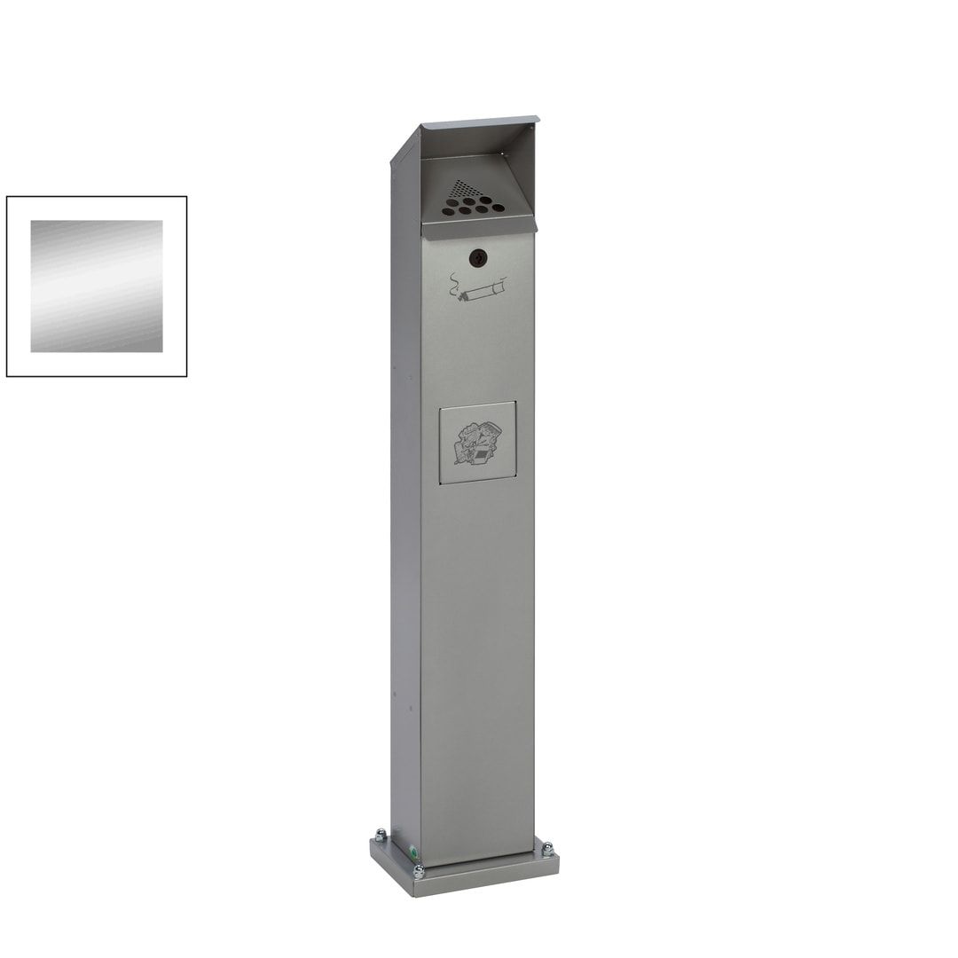 Standascher - Abfallsammler - Volumen 5 l - 1.150 x 180 x 150 mm (HxBxT) - Aluminium, geprägt