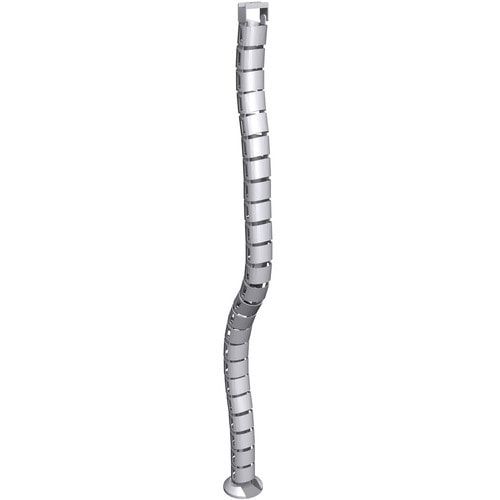 Kabelspirale für Bodenzufuhr, 24 Elemente, unter Tischplatte montierbar, Durchmesser: 60 mm, Länge: 1.240 mm, für Serie Eco und Pro, silber