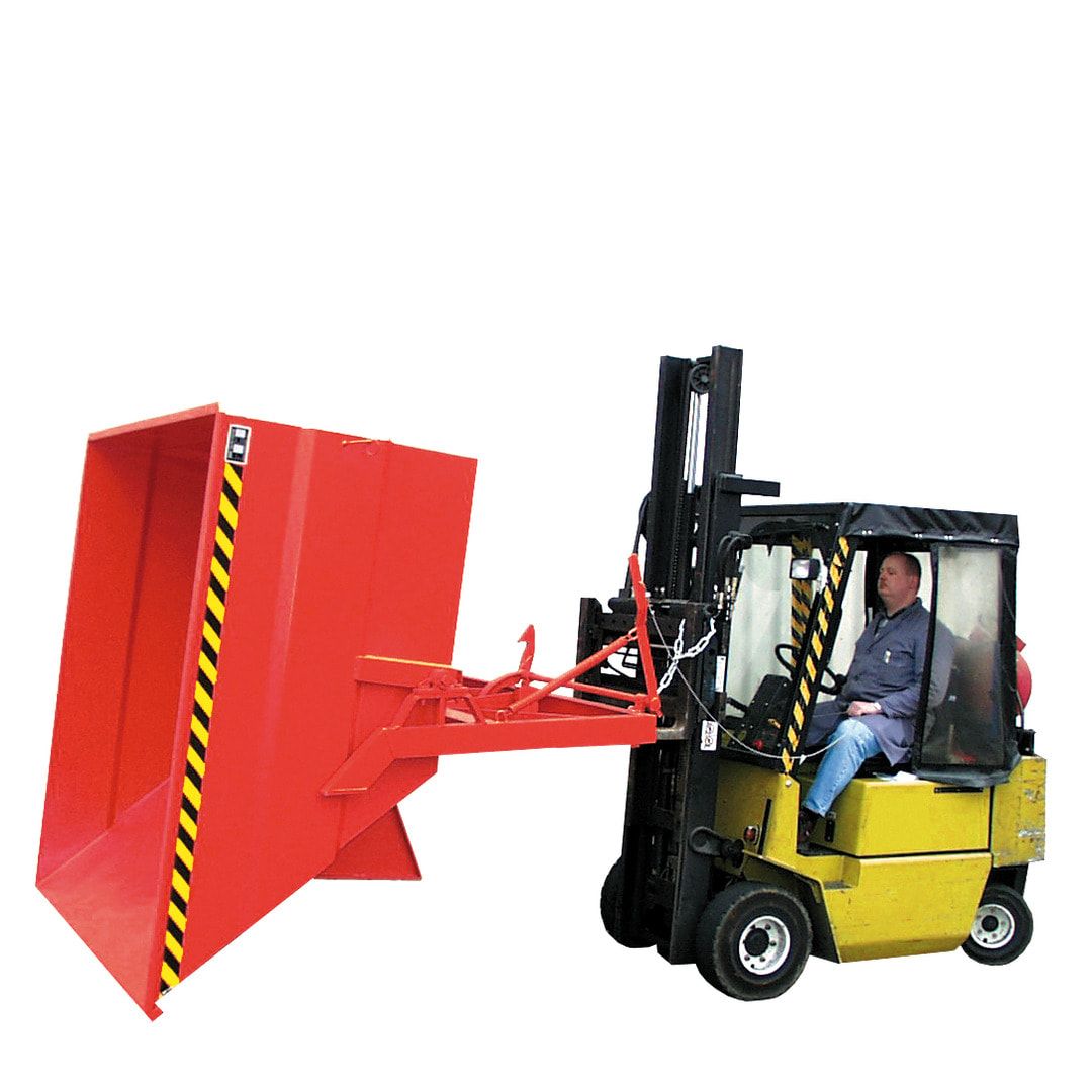 BAUER Kippbehälter - 2.000 l - 2.500 kg - Muldenkippbehälter - Selbstkipper - feuerrot