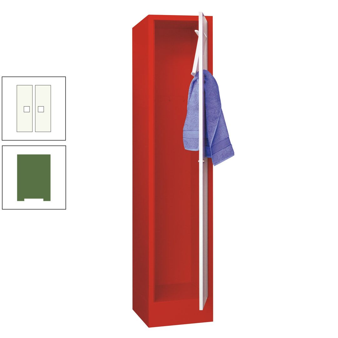 Wäschesammelschrank - 1.850 x 400 x 500 mm (HxBxT) - Sockel - Drehriegel - anthrazitgrau