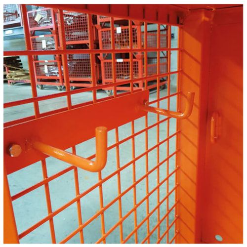 Eichinger Transportgestell für Ladegeräte, Traglast 1.000 kg, 800 x 600 x 1.110 mm (HxBxT), pulverbeschichtet, 3-fach stapelbar, Farbe: reinorange