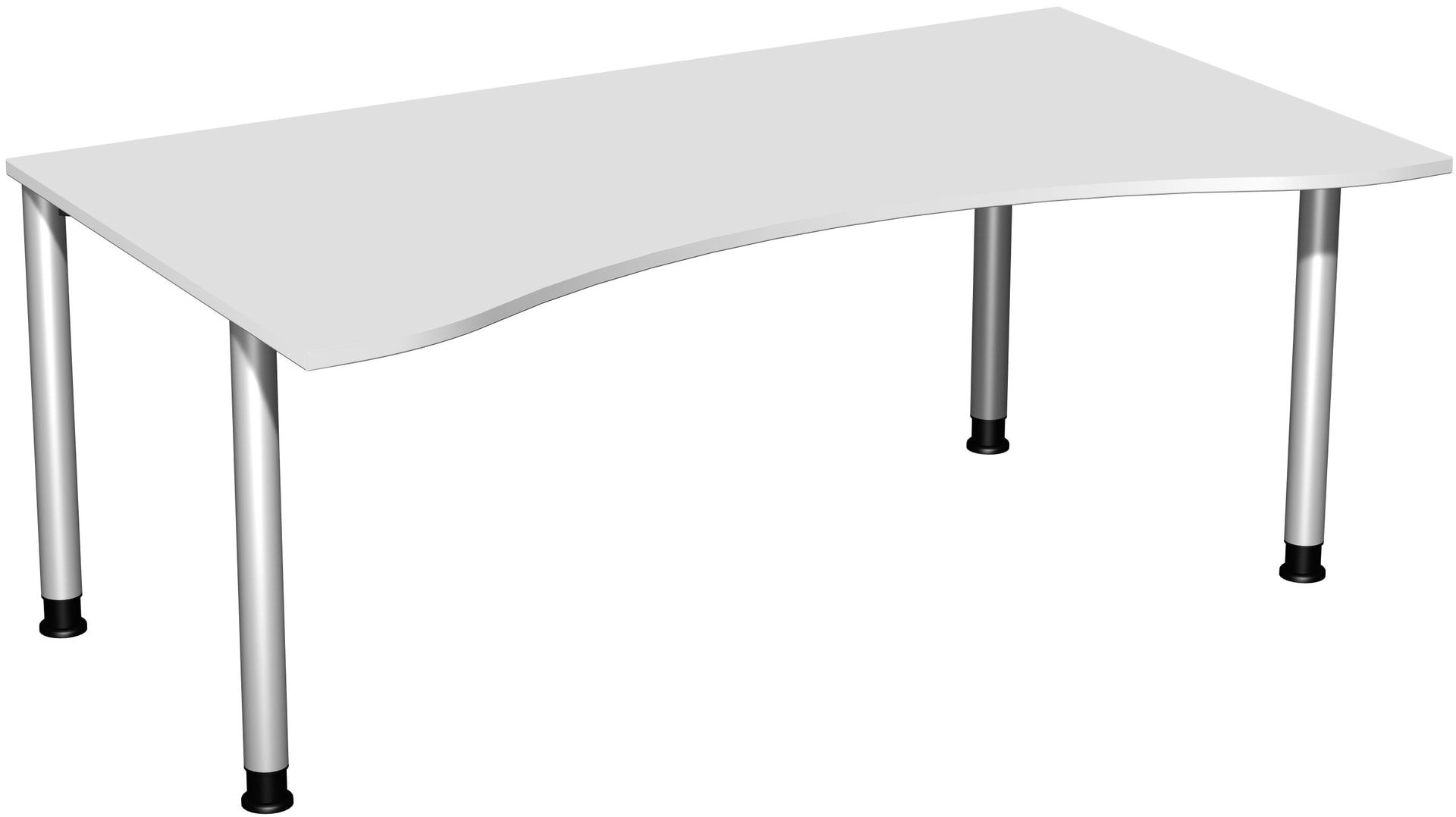 Ergo-Schreibtisch - 4-Fuß Flex - Bürotisch - Höhe 680-800 mm - 1.600 x 1.000 mm (BxT) - Gestell anthrazit - Ahorn