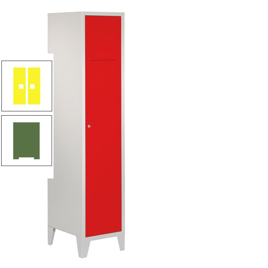 Wäschesammelschrank - 1.850 x 400 x 500 mm (HxBxT) - Füße - Drehriegel - anthrazitgrau