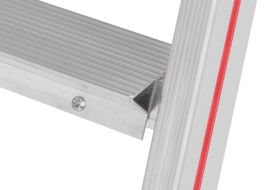 Aufsetzstufen für Glasreinigerleitern, einzeln oder im Set, Breite 285/300 mm, Alu, für 30 x 31 mm Sprossen, Selbstmontage, inkl. Befestigungsmaterial