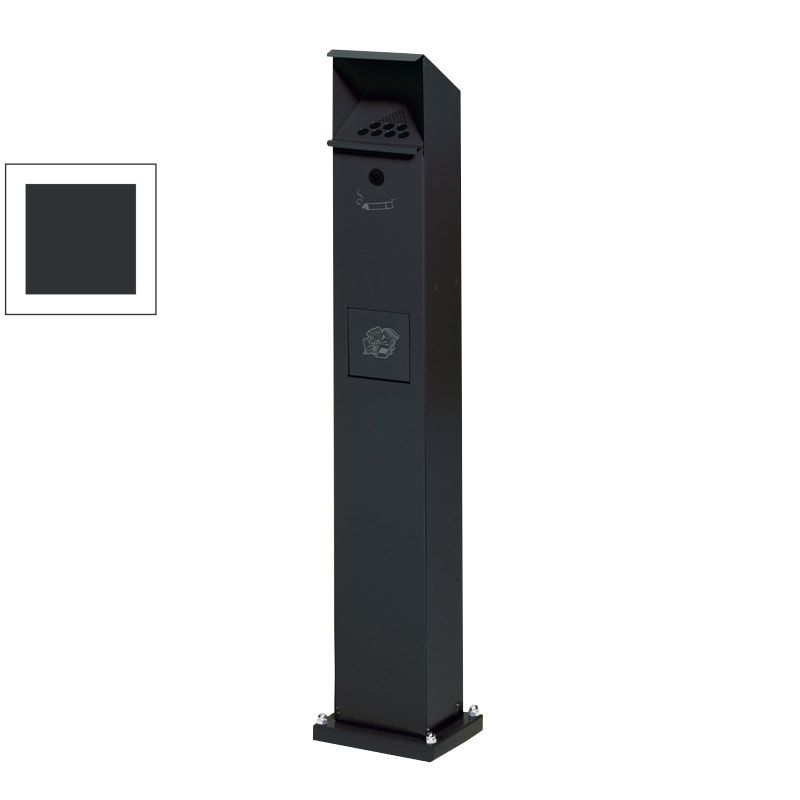 Standascher - Abfallsammler - Volumen 5 l - 1.150 x 180 x 150 mm (HxBxT) - Aluminium, geprägt