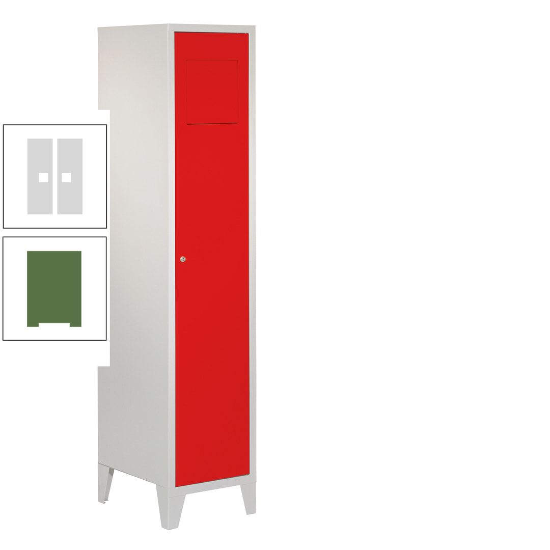 Wäschesammelschrank - 1.850 x 400 x 500 mm (HxBxT) - Füße - Drehriegel - anthrazitgrau
